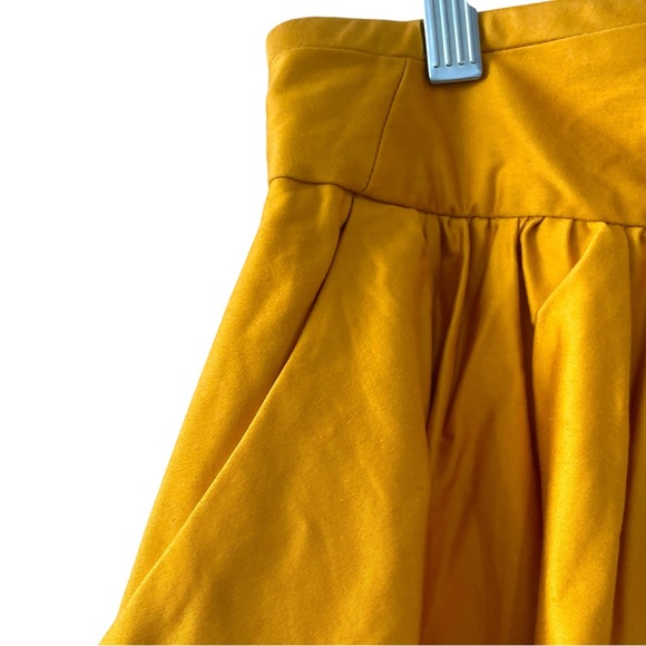 New York & Company Mustard Yellow Maxi midi skirt size 8 a-line - Picture 4 of 6